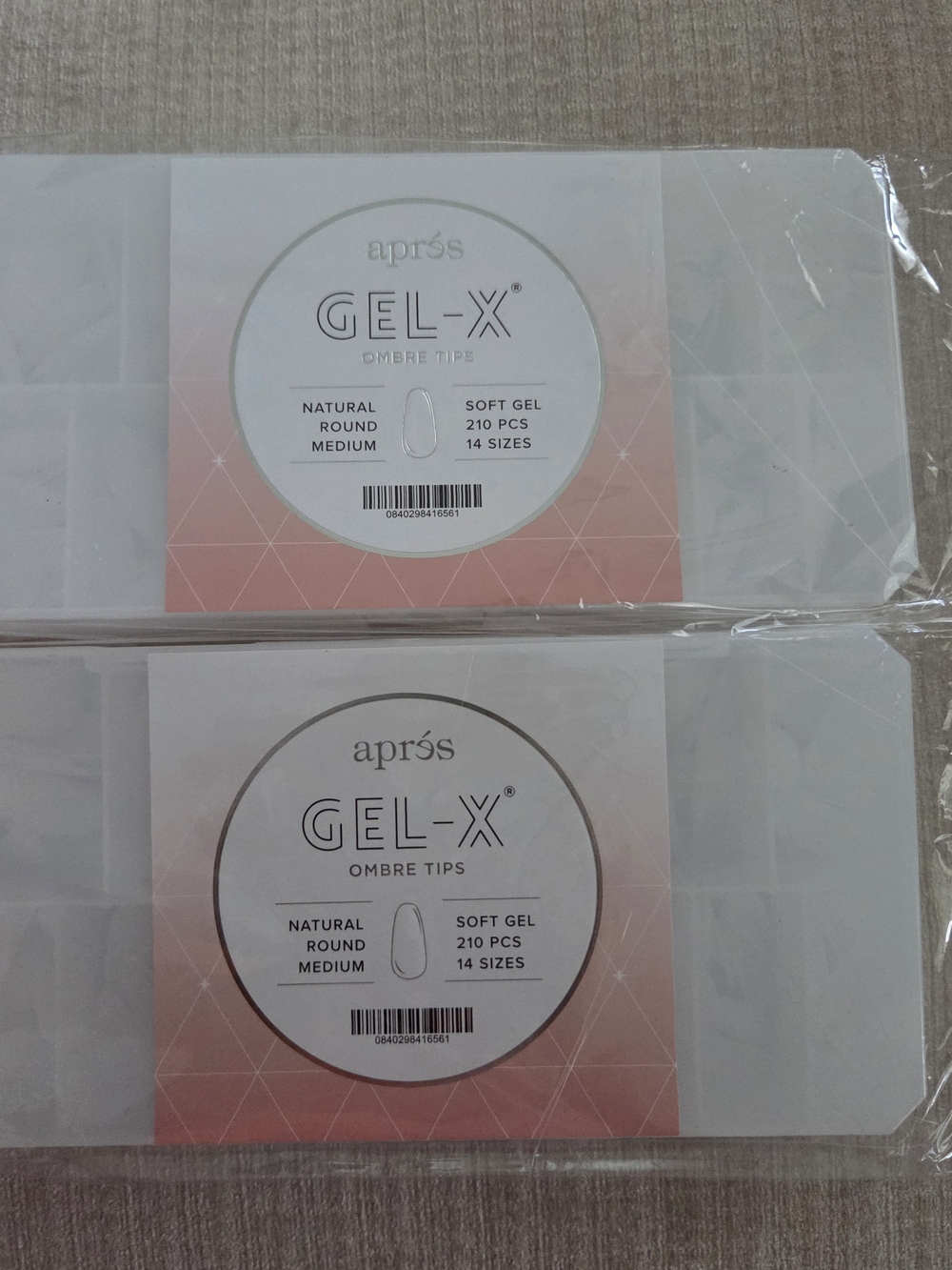 Apres GEL-X Ombre Tips Soft Gel Nail Tips - Natural 5 Boxes